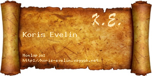 Koris Evelin névjegykártya
