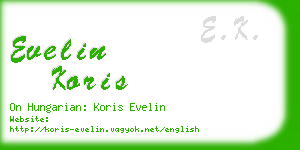 evelin koris business card